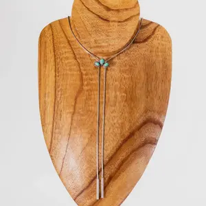 Turquoise Cluster Bolo - Adjustable American Crafted Jewelry for Adults - Vibrant Color & Comfortable Fit
