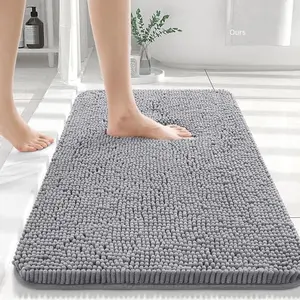 Bathroom Rugs 30x20, Extra Soft Absorbent Chenille Bath Rugs, Non-Slip, Dry Quickly, Machine Washable, Bath Mats for Bathroom Floor, Rubber Microfiber