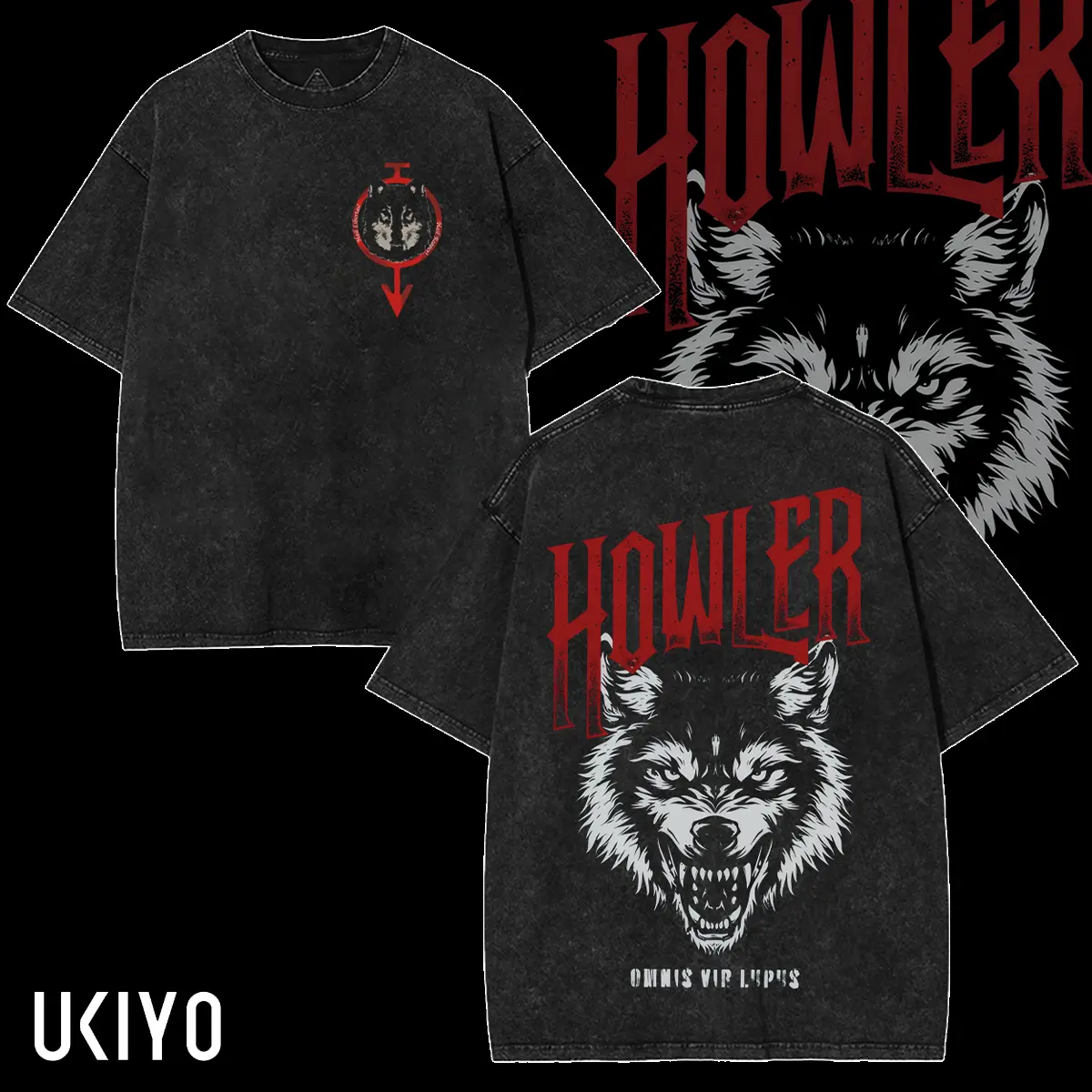 Vintage Howler Heavy Metal Shirt, Howler Shirt, Red Rising Merch Oversize Acid Washed T-Shirt Omnis Vir Lupus, Hail Libertas Hail Reaper Clothes