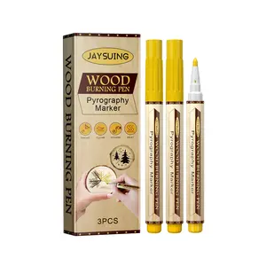 Heat Sensitive Jaysuing Scorch Pen Wood Burning Marker for Beginner DIY Wood Coaster Cutting Board Craft Making