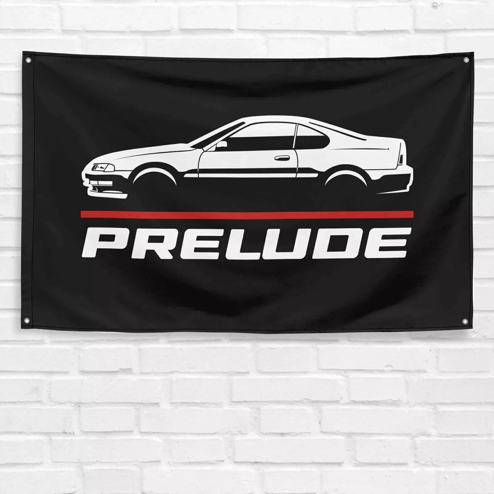 Honda Prelude 1993 Enthusiast Synthetic 3x5 ft Single-Sided Vibrant Banner - Wall Decor, Adult Dad Birthday Gift, Home Supplies Festive Decor