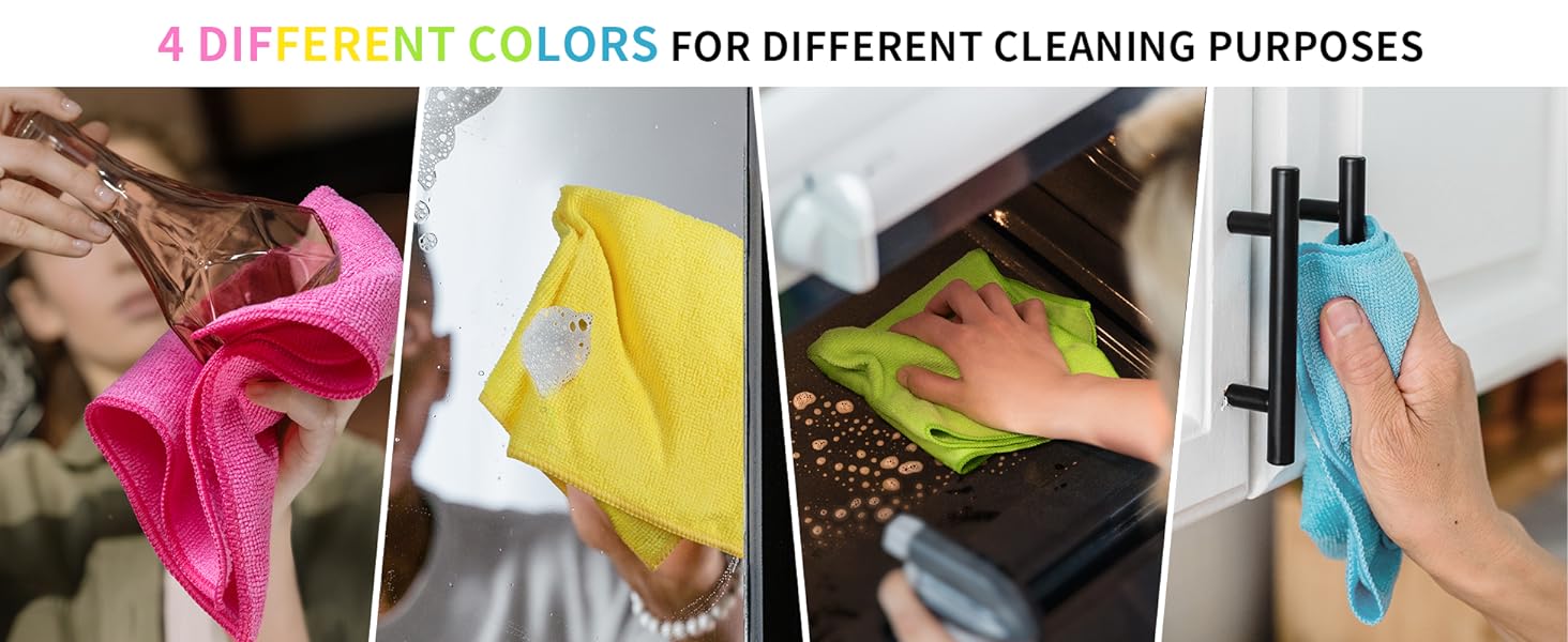 Microfiber Cleaning Cloth,Pack of 12,Size:12.6" x 12.6"