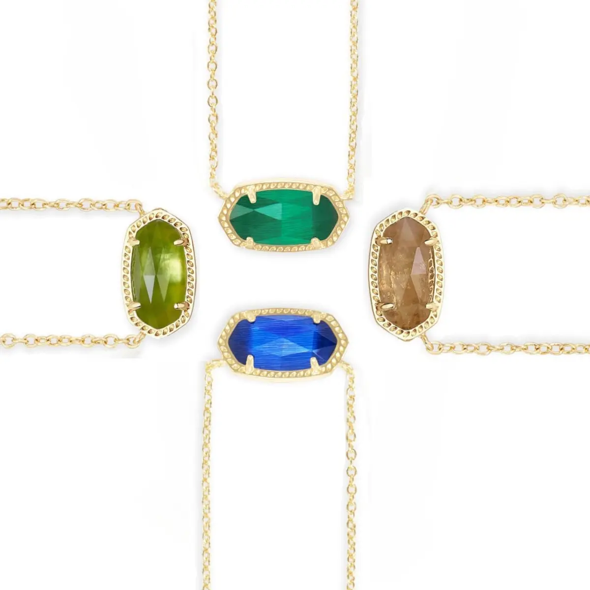 Kendra Scott Elisa Women’s Necklace, 14K Gold Plated Adjustable Chain Pendant Necklace, Trendy Fashion Jewelry Birthday Holiday Gift