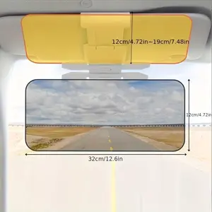 Car Anti-glare Sun Visor,Day and Night Universal Car Interior Accessories, Anti Dazzle and Anti UV HD Automobile Windshield Visor