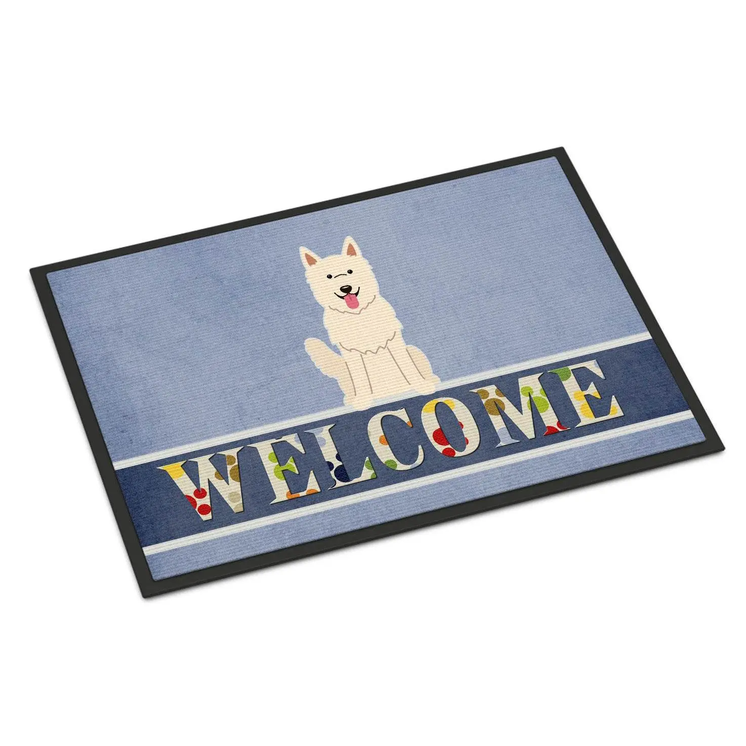 White German Shepherd Welcome Indoor or Outdoor Mat 18x27 BB5626MAT