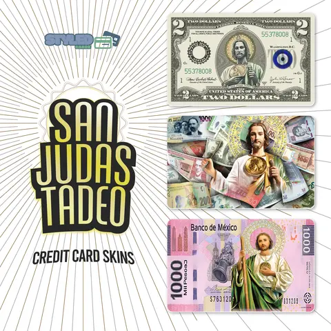 san judas rectangular stickers high quality vinyl