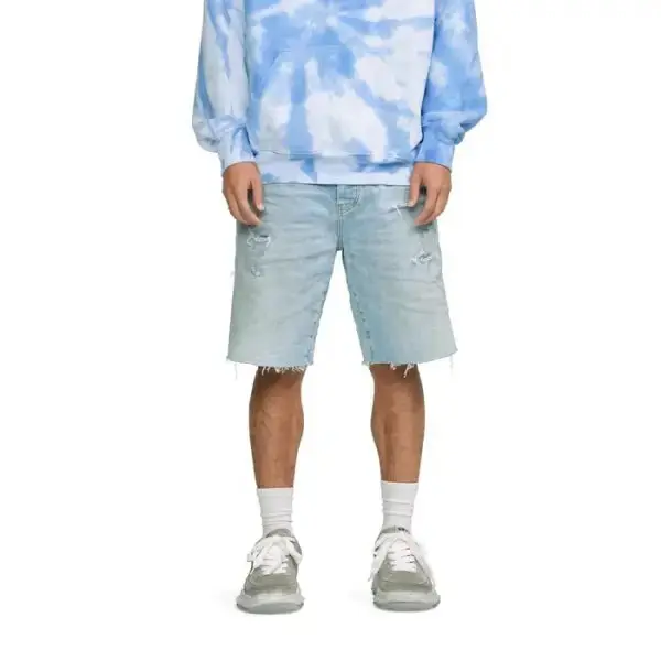 Purple Brand Worn Quilted Destroy Pocket Denim Shorts – Streetwear Essential