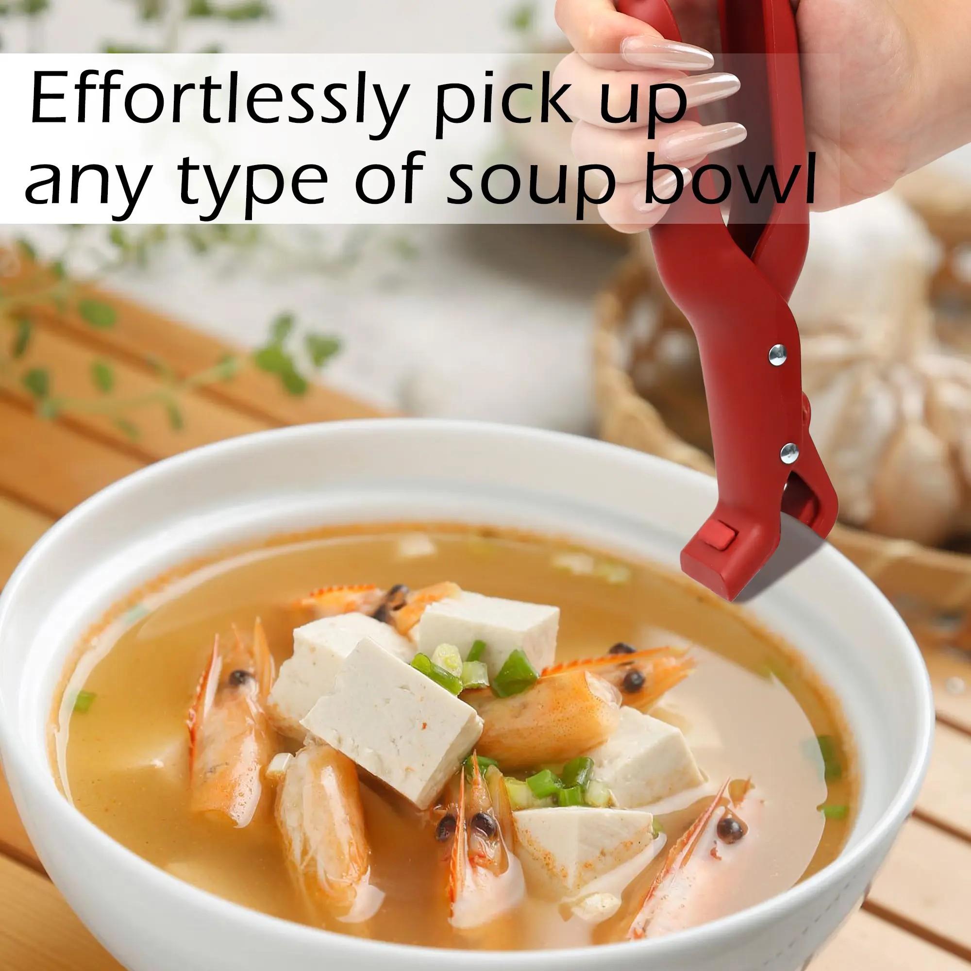 2 Counts Hot Plate Gripper, Multi-Purpose Anti-Scald Tool for Bowls, Plates, Pans, Serving as Holder, Clip, Tongs, Clamp in Kitchen Red & Green 2 Counts Hot Plate Gripper, Multi-Purpose Anti-Scald Tool for Bowls, Plates, Pans, Serving as Holder, Clip, Tongs, Clamp in Kitchen Red & Green