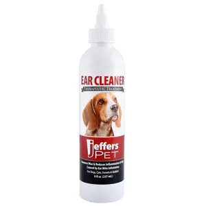 Jeffers Pet Ear Cleaner Solution for Dogs, Cats, Ferrets & Rabbits – Soothes, Cleans, and Deodorizes with Aloe Vera & Eucalyptus