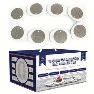 Set of 8, Kitchen Dining Table Turntable Kitchen Countertop Turntable 360 Degree Rotation Versatile Heat Resistant for for Kitchen and Dining Table Portable Food Cup