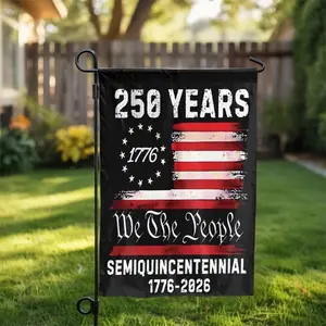 USA 250th Anniversary Garden Flag _ We The People 1776 Semiquincentennial Design _ Weather-Resistant Double-Sided _ Commemorative Patriotic Yard Decor