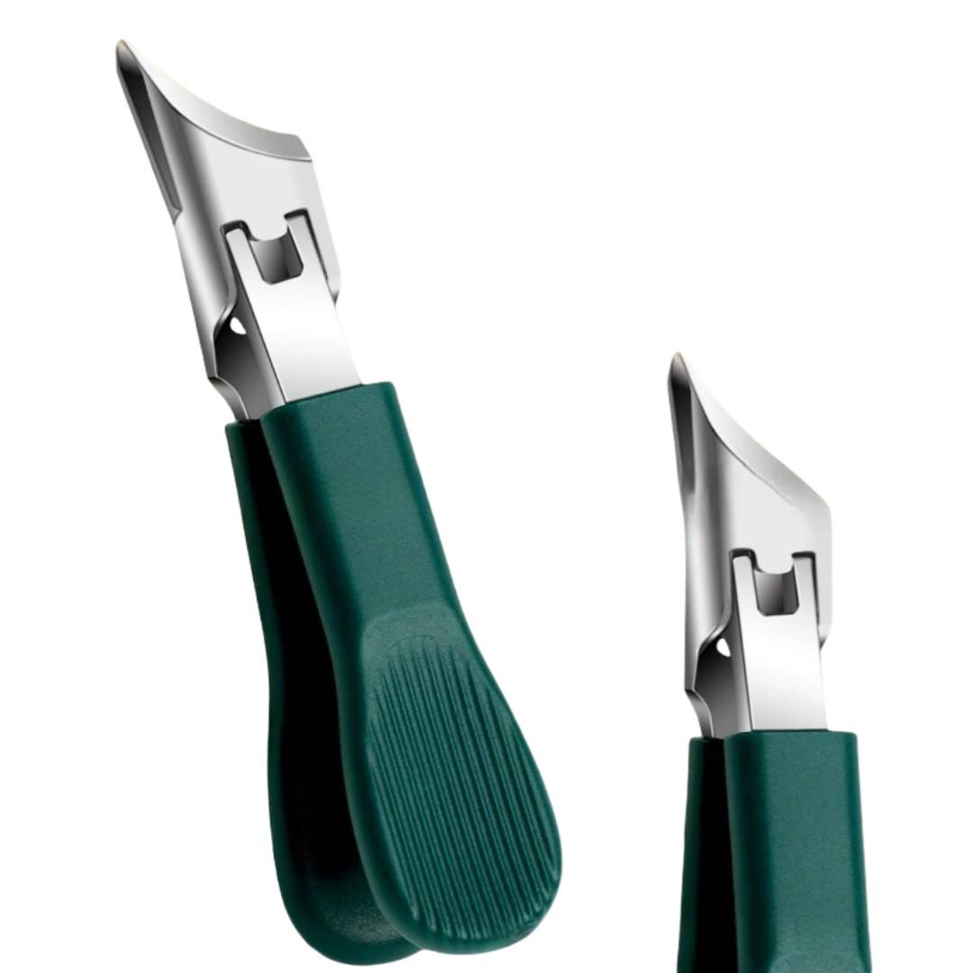 Stainless Steel Heavy-Duty Wide Jaw Eagle Beak Clipper Set, Thick Nail Trimmer with Splash Guard, Nail Care Tool for Indoor Recreation, Manicure, Home Use, Thick Blade, Angled Eagle Beak Design, Nail Trimming