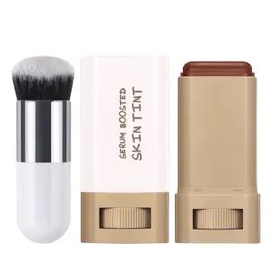 Beauty Balm Serum Boosted Skin Tint with brush setLightweight Solid Tinted Hydrating Serum FoundationContour Stick for Women, Sheer to Medium CoverageRadiant & Dewy Finish for Face Makeup Concealer Concealer Concealer#Essence1-Brush Cosmetic Moisturizer