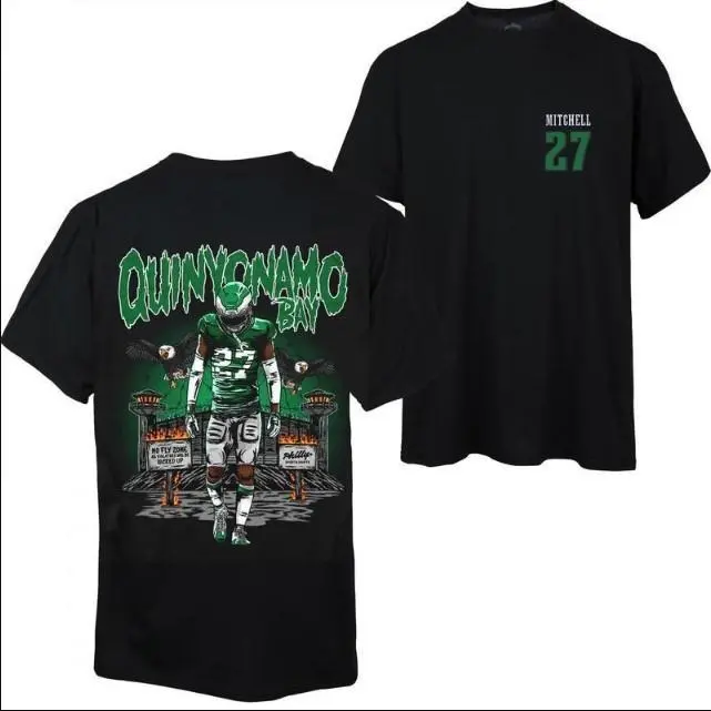 Quinyonamo Bay Quinyon Mitchell 27 Philadelphia Football Shirt, Graphic Eagle Football Team Tee, Gift For Men, Women, Shirt for Adult and Youth