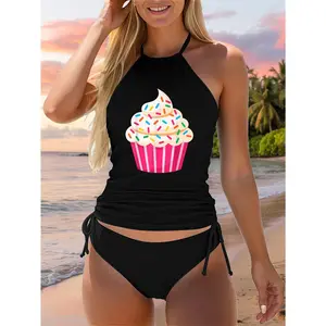 Cupcake Shirt Adult Women Cupcake Costume Two Piece Swimsuit