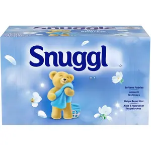 Snuggle Dryer Sheets, Long Lasting Fresh & Clean Scent, 200 Count, HE Safe, Reduces Wrinkles, Controls Static, Softens Fabrics