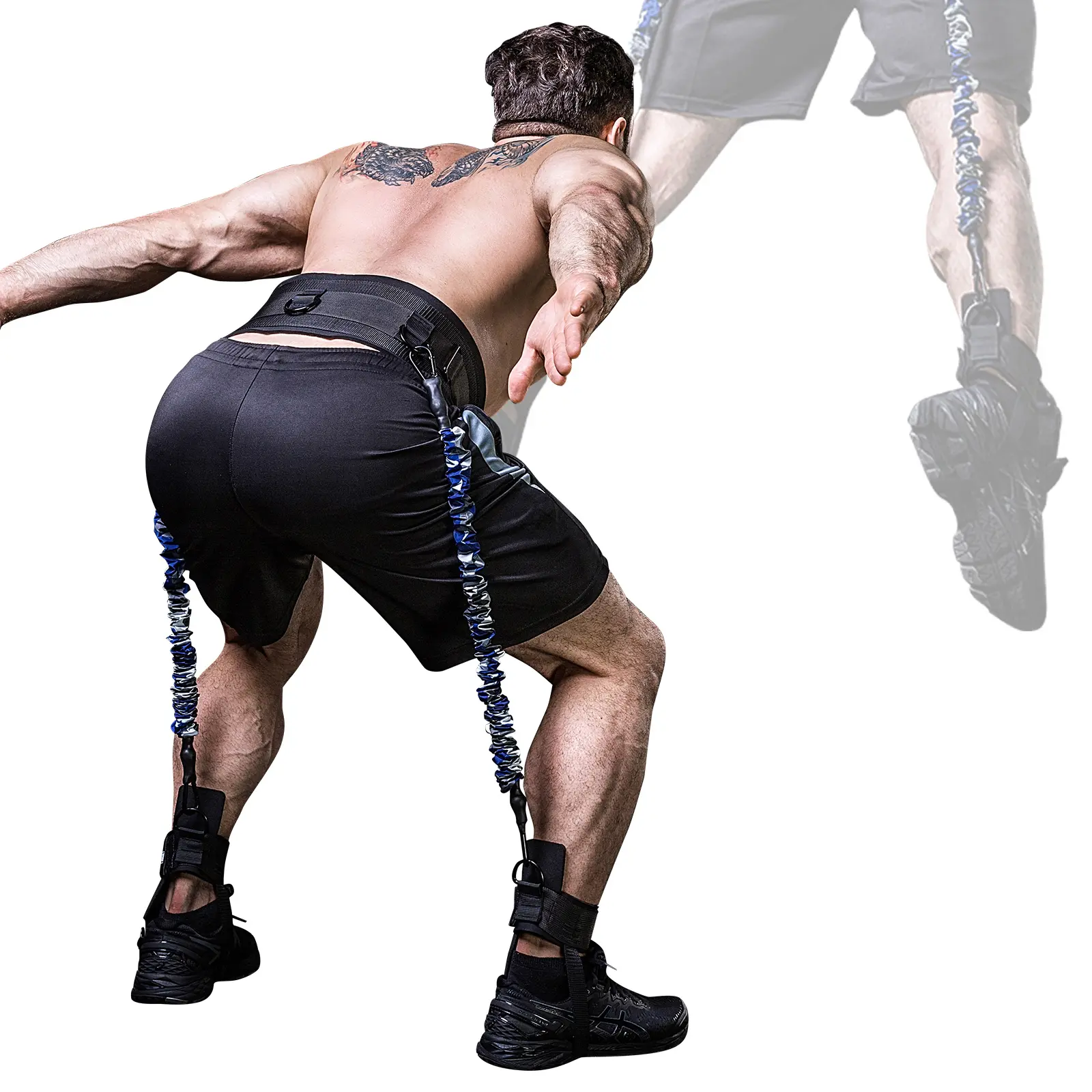 INNSTAR Vertical Jump Trainer Leg Strength Resistance Bands Set for Basketball Triple Jump Football Volleyball Training