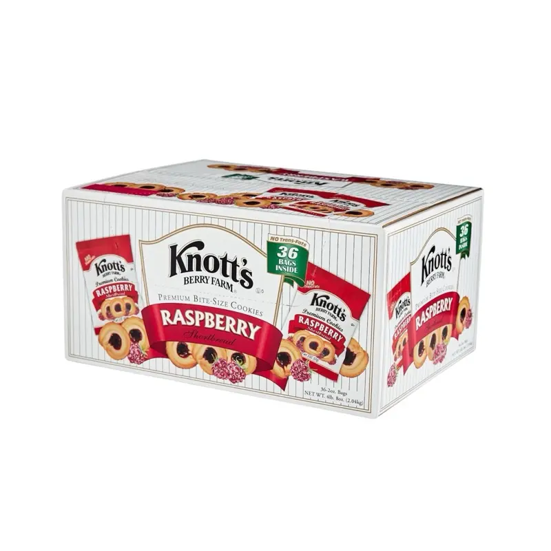 Knotts Berry Farm Raspberry Shortbread Cookies - 1 Box (36 bag)