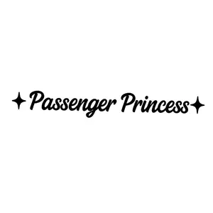 “Passenger Princess” Dashboard or Window Decal Sticker Custom Cool Car Decoration