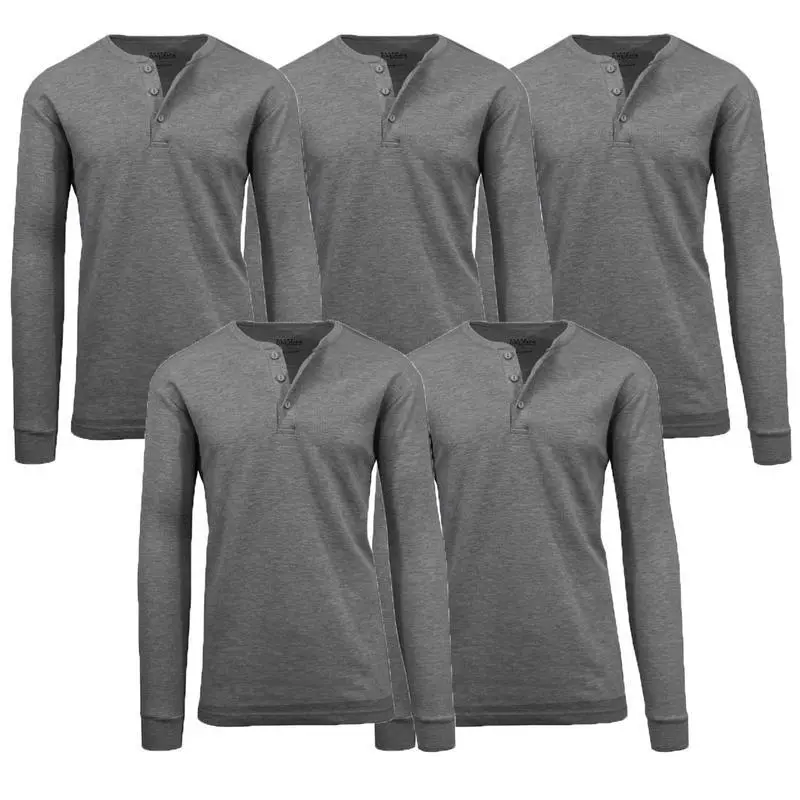 (Henley) Charcoal x 5