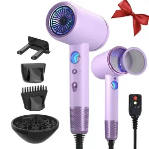 Hair Dryer, Ion Hair Dryer with Diffuser for Curly Hair, 33000 RPM Professional High Speed Blow Dryer, 1875W Diffuser Hairdryers Fast Drying for Women Men