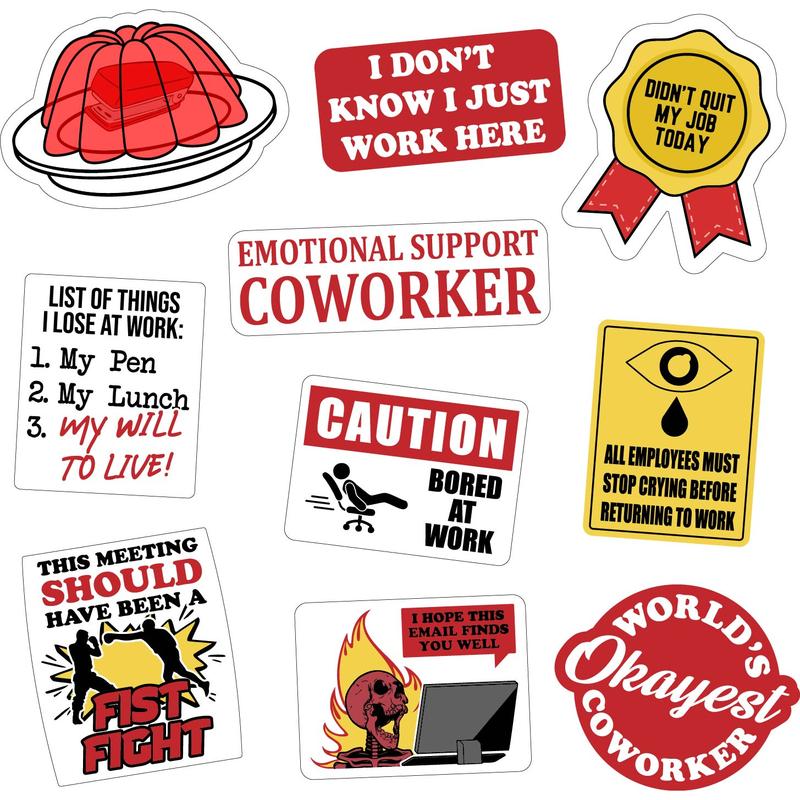 Office Sticker Extra Large Stickers for Adults Funny Adhesives with Memes Funny Stickers with Colorful Graphic Decals Funny Office  Multi
