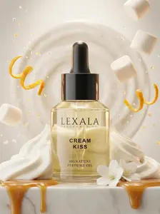 Cream Kiss Perfume Oil - 30 ml - Unisex Fragrance Oil - Lemon Sugar - Marshmallow - Orange - Jasmine Blossom - Coconut Cream - Vegan Ambrettolide - Vanilla Mousse - Salted Caramel - Whipped Cream