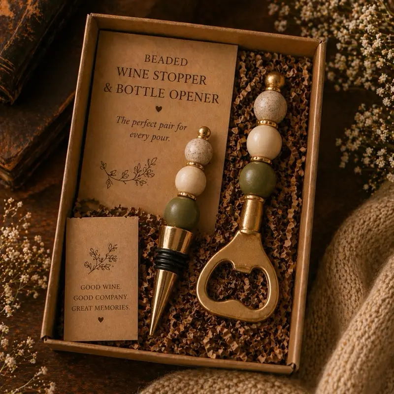 Live Claim Beaded Wine Stopper/bottle opener Live Claim Beaded Wine Stopper/bottle opener