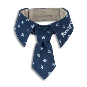 Touchcat Navy Pattern Adjustable Fashion Dog Necktie