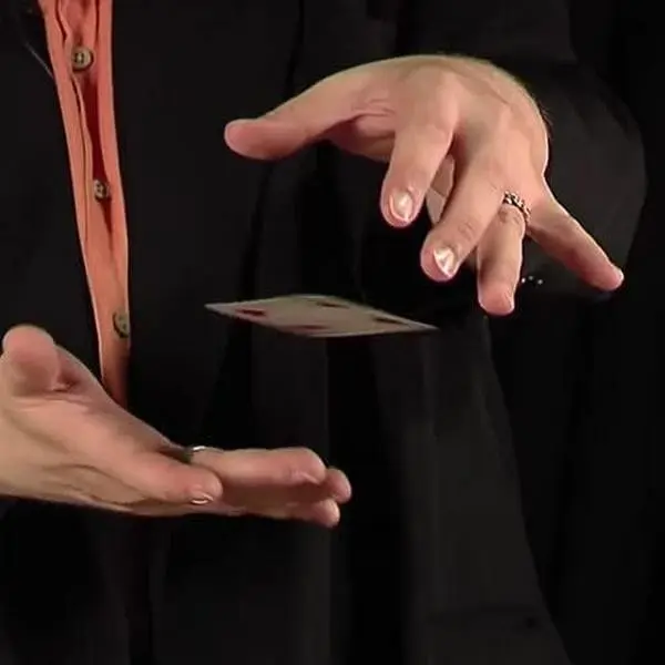 Fingertip Flying Card Magic – Floating Cards Rotation Trick for Close-Up & Street Magic Illusions