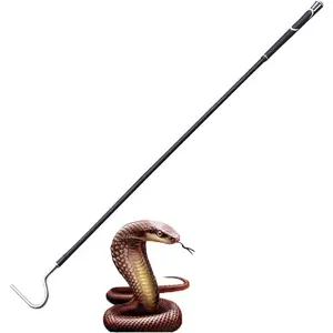 High-Carbon Snake Hook Reptile Stick Tongs Grabber Pick-up Handling Tools for Catching Controlling or Moving Snakes 49in