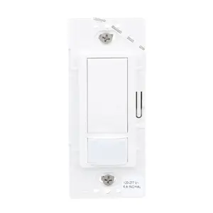 Lutron Maestro Motion Sensor Switch, Ground or Neutral Required, 6A Light, 3A Fan, 120-277V, Single/Multi-Location, MS-OPS6M2-DV-WH, White