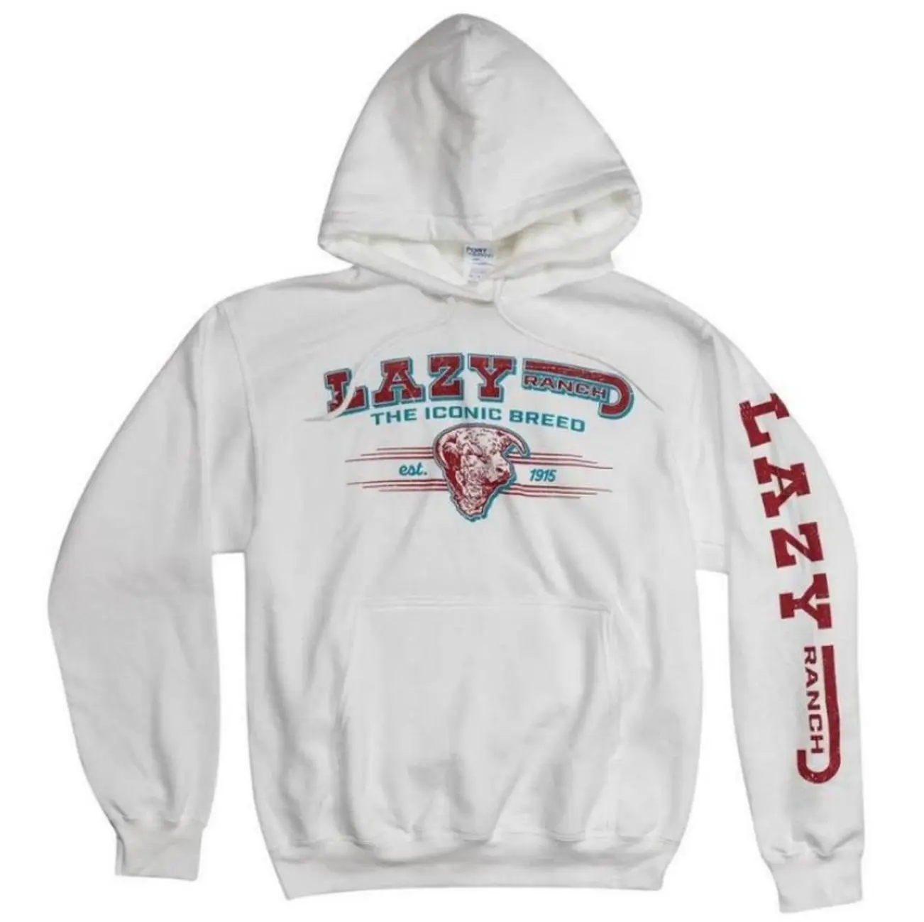 Lazy J Ranch Iconic Cattle Breed Hoodie, Western Cowboy Pullover Hoodie, Ranch Wear Country Rodeo Outfit, Rustic Western Fan Apparel YKIZQ