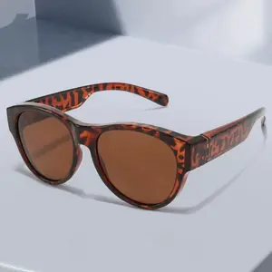 Fit Over Glasses Sunglasses for Women Men, Oversized Cat Eye Sunglasses Polarized 100% UV400 Protection Large Round Lens