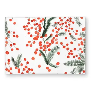 Begin Home Decor C1ROAR57611YNW 5 x 7 ft. Mistletoe Leaf Pattern Rectangle Area Rug - Minimalist Living Room Decor