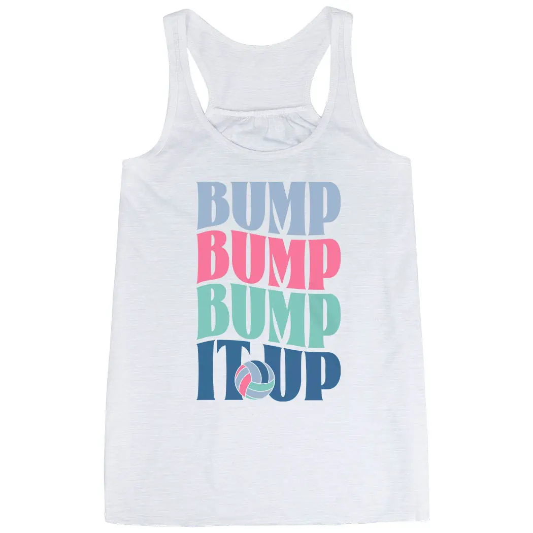 Volleyball Flowy Racerback Tank Top - Bump Bump Bump It Up