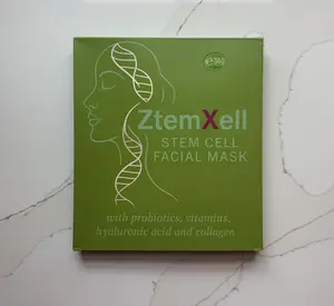 Zell Xell face masks use cutting edge technology to infuse stem cell growth factor into its premium collagen face mask. This mask will promote natural cell renewal and repair. Perfected by science to hydrate and repair all skin types.