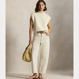 Polo Ralph Lauren - Sleeveless Cotton Turtleneck Sweater