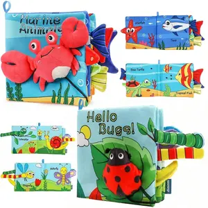 Soft Baby Book Toy, Sensory Books for Babies, Baby essentials, Newborn Infant Toys with Touch and Feel, Crinkle Pages, Textures Early Learning Toy Gift for Tummy Time & Development New Year Gifts, Toddler Busy Book