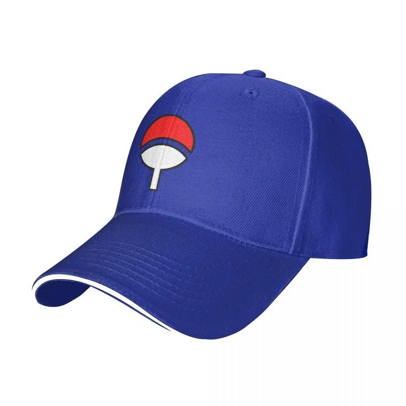Anime Uchiha Logo Polyester Sandwich Baseball Cap Vintage Japanese Manga Ninja Casual Unisex Adjustable Dad Hat Sport Men Women