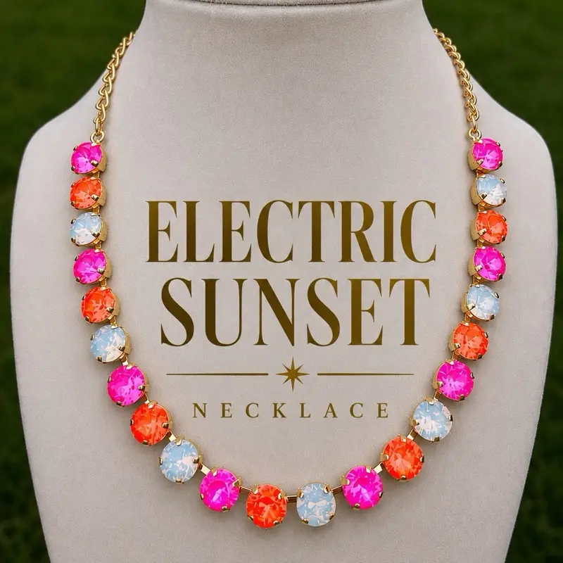Electric Sunset Necklace and Bracelet Set