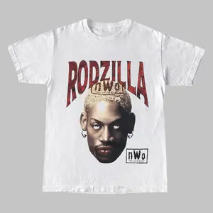 Rodman X Nwo Grail T-Shirt, Rap Tee Streetwear Hip Hop Band Graphic Merch 90S Y2K, Unisex Graphic Tees Gothic Grunge Y2K Emo Scene Amity Affliction Style Clothes Menswear Womenswear Streetwear