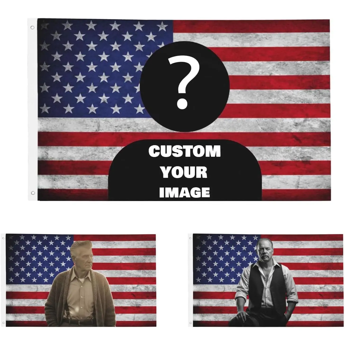 🔥Nxwdwqa Custom Retro America Flag 3X5 Ft Personalized Flags Design Your Image Funny Tapestry Poster For Decorate Clubs Concerts Bars University Dormitories Living Rooms Bedrooms