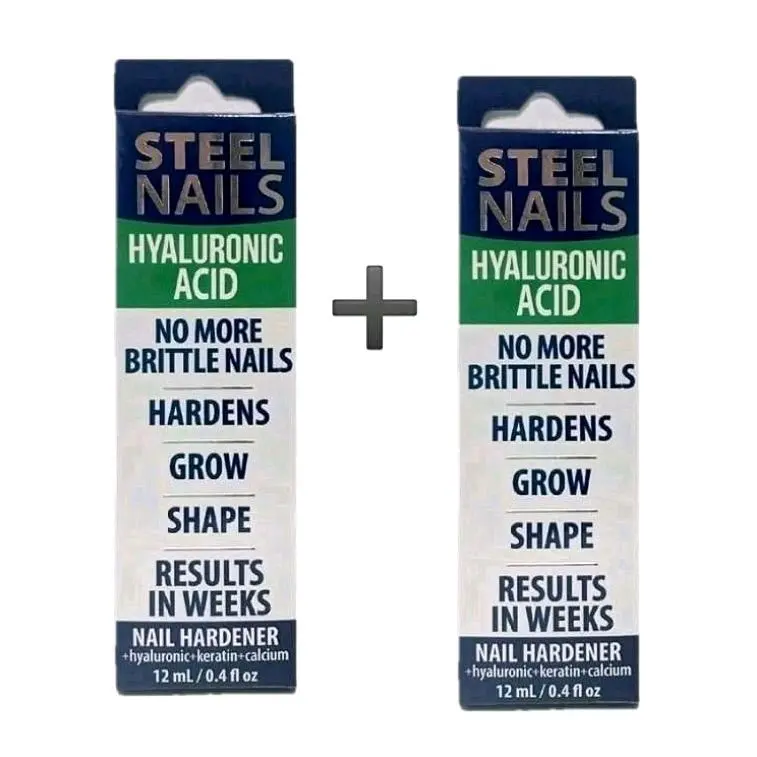 Sohochic 2-Pack Nail Care Manicure Liquid (12ml Each) - Hyaluronic Acid, Calcium, Keratin, Garlic Extract Multi-Pack Hardener, Acetate Treatment Enhances Health, Results in Weeks for Fragile Nails