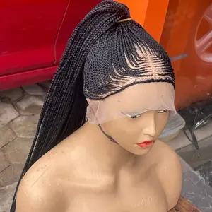 Handmade Shuku/Ponytail Cornrows Wig 30” Length with Baby Hair for Stylish and Elegant Hairstyles