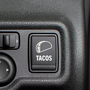 Taco Button Decal | Car Blank Button Decal | Tacos Button | Blank Button Decal | Blank Button Sticker For Car | Funny Blank Button Decal