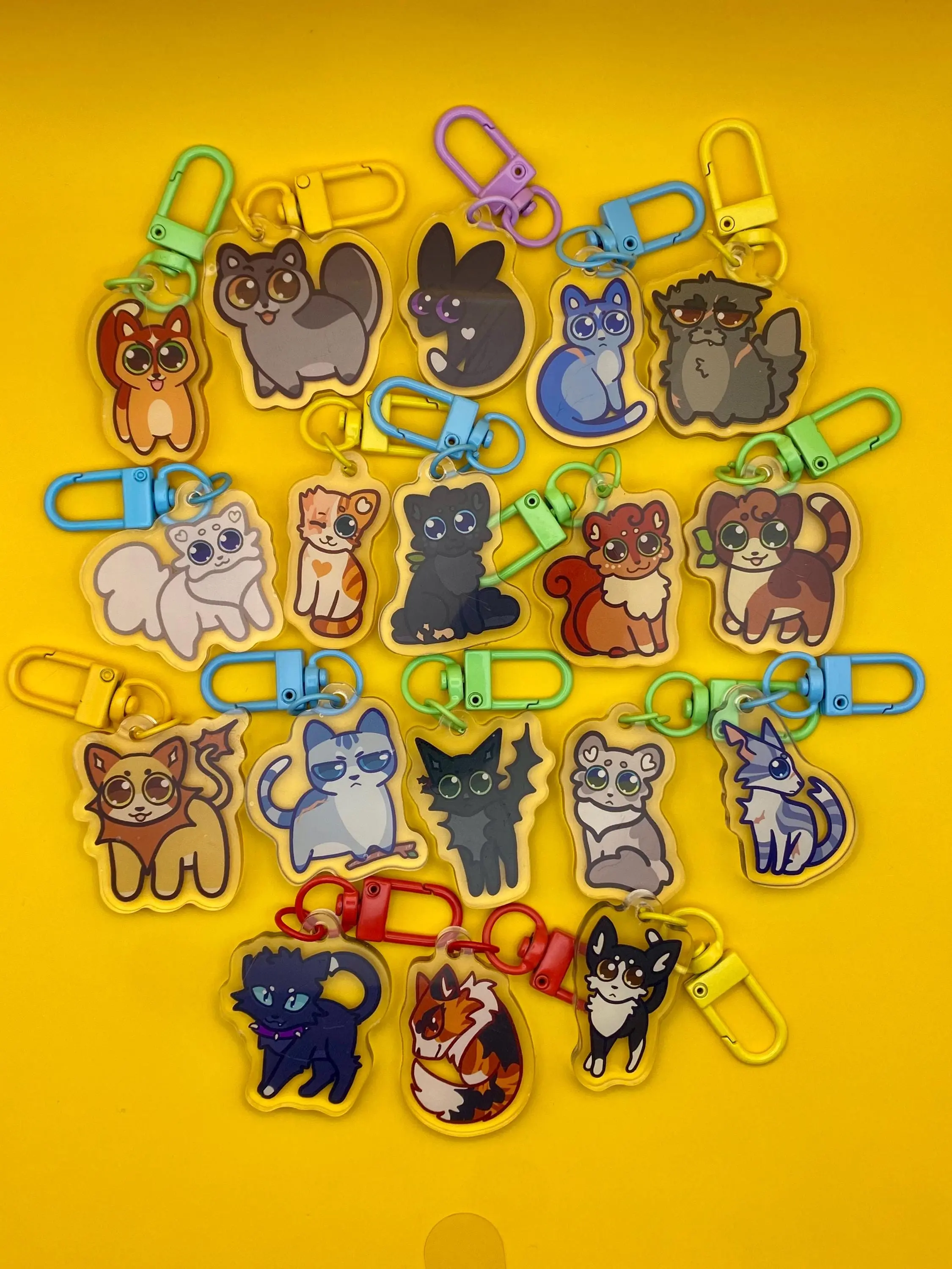 Warrior Cats Acrylic Keychain Set: Firestar, Ravenpaw