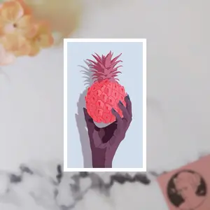 Pink Pineapple Sticker