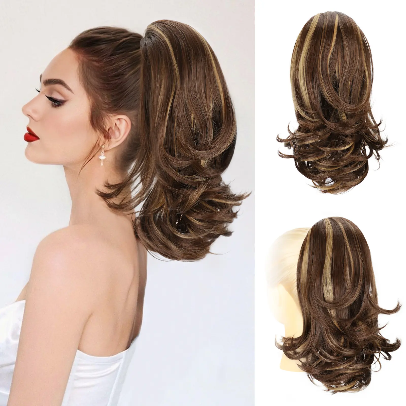 Brown with Blonde Highlights