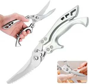 Multi-function Kitchen Shears Food Scissors Heavy Duty Stainless Steel for Chicken Bone Meat Fish